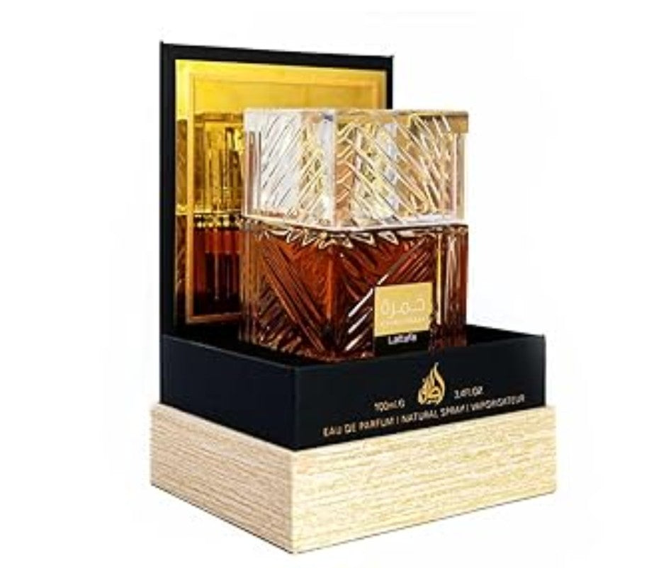 Lattafa Perfumes Khamrah para Eau de Parfum en espray unisex, 3.4 onzas