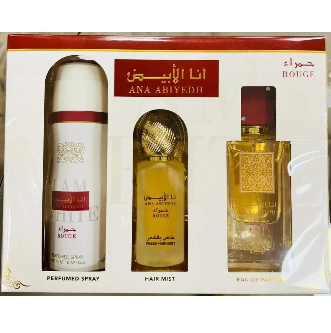 Set Ana Abiyedh rouge de Lattafa