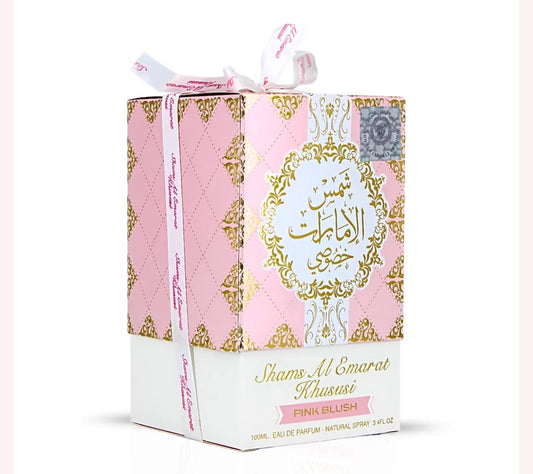 Pink Blush Shams Al Emarat Khususi Eau De Parfum Spray 100ML (3.4 OZ) de Ard Al Zaafaran | Una fragancia dulce y elegante para cada ocasión.